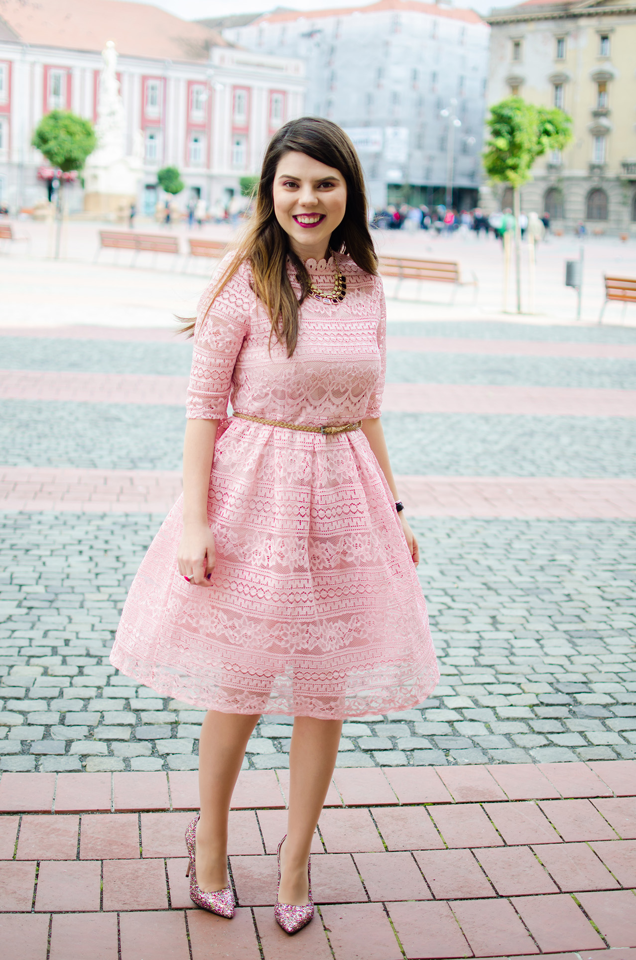 pink-midi-lace-dress
