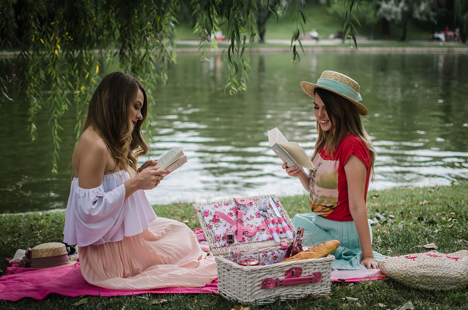 reading at picnic