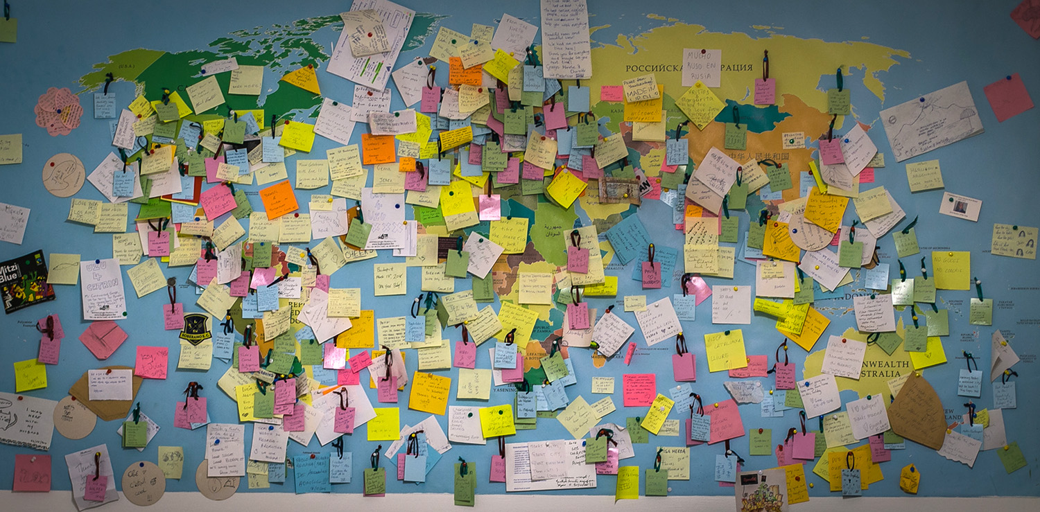 world map sticky notes anotherside of me blog