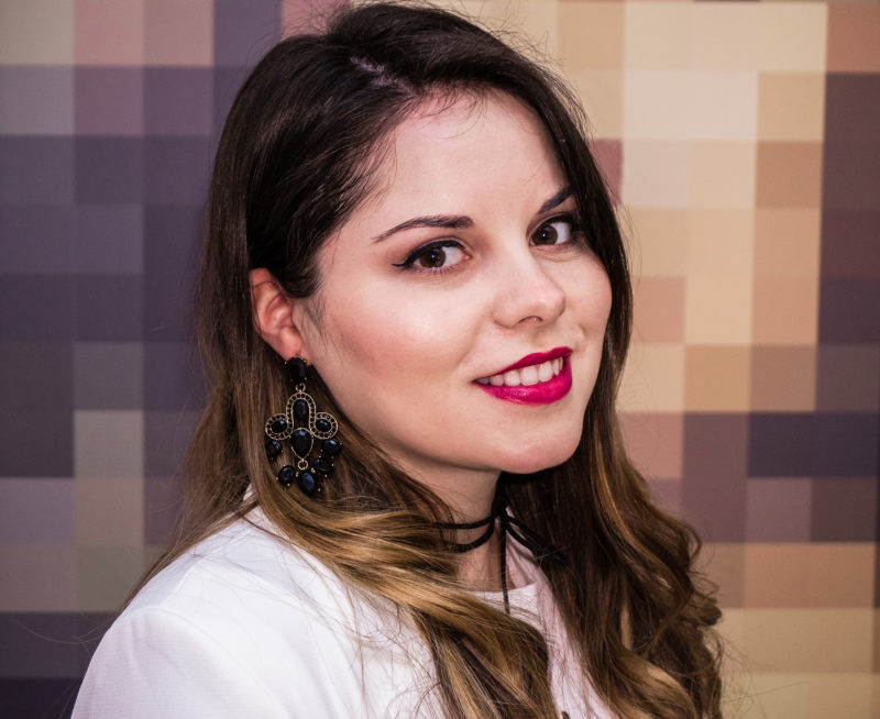 Shiny Black Statement Earrings