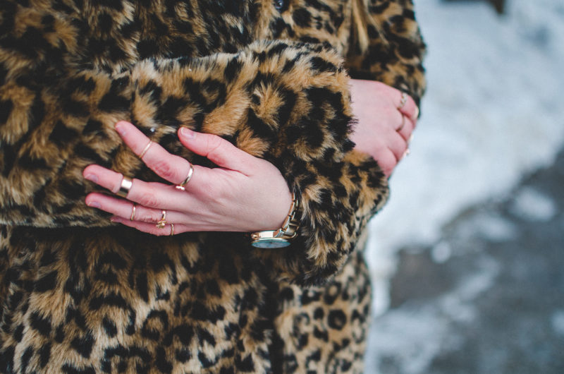 leopard print coat