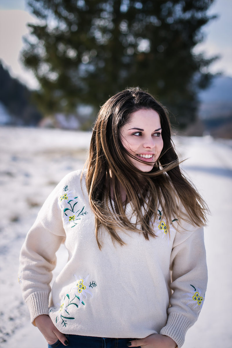 winter embroidered sweater