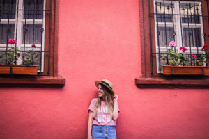 pink house sighisoara romania