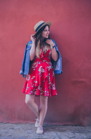 summer dress and jeans jacket