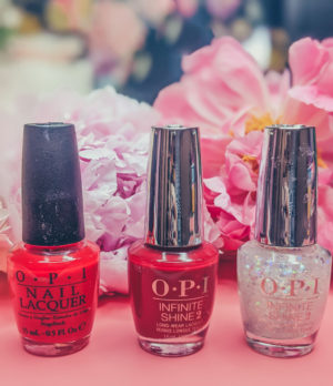 OPI red nail polish